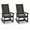 Black, variant on Hidpriva Outdoor Rocking Chair, Oversized HDPE Weather Resistant Porch Rockers for Outside Deck Balcony Front Backyard, Red