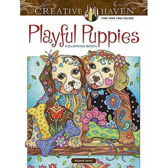 Pre-Owned Creative Haven Playful Puppies Coloring Book (Paperback) 0486812685 9780486812687