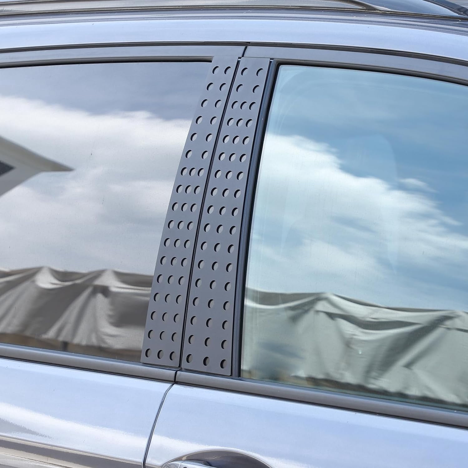 TINKI For Honda Pilot 2016-2022,Honeycomb Decorative Panel,Door Centerpillar Window Honeycomb Decorative Panel Car Accessories