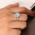 thumbnail image 5 of Earth Gems Jewelry Moonstone Ring Sterling Silver Ring Handmade Ring Statement Ring for Women, 5 of 7