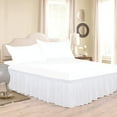thumbnail image 2 of Siloon White Bed Skirt Queen 15 Inch Drop,Elastic Bed Skirts Queen Size Dust Ruffle,Bedskirt for Adjustable Bed Base,Easy to Install Machine Washable, 2 of 6
