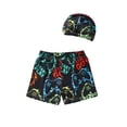 thumbnail image 1 of Bagilaanoe Toddler Baby Boys Swim Shorts Print Swim Trunks + Swim Cap 2T 3T 4T 5T 6T Kids Swimsuit Bathing Suit, 1 of 8