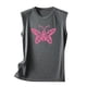 thumbnail image 5 of Moda casual mujer sin mangas impreso damas cuello redondo blusas tops camiseta Fridja gh4241, 5 of 5