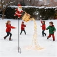 thumbnail image 3 of Christmas Solar Kettle Lights Garden Lawn Decorative Light, Christmas Santa Solar Kettle Lights Garden Lawn Decorative Light, Hanging Metal Santa Claus Watering Can with LED, (Colorful*2), 3 of 8