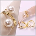 thumbnail image 4 of Shisuyan 12pcs High Grade Diamond Napkin Rings Pearl Napkin Holders (Assorted Color), 4 of 8