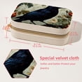 thumbnail image 5 of Crow Velvet Portable Decorative Box with Removable Compartment - Storage Box, Display Case, and Earring Holder - Ideal Gift, 5 of 7