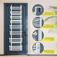 thumbnail image 4 of Over The Door Pantry Organizer, 8-Tier Over The Door Organizer with Adjustable Baskets, Metal Hanging Spice Rack for Pantry Organizers and Storage, Suitable for Kitchen Laundry Room & Bathroom, White, 4 of 8