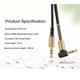 thumbnail image 3 of Cable de audio jack de 3,5 Mm, cable auxiliar macho a macho, cable de línea de altavoz para iphone 6/samsung galaxy s8/coche/auriculares/xiaomi redmi, 3 of 5