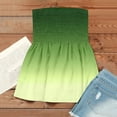 thumbnail image 4 of Women's Beach Coverup Tube Tops Flowy Strapless Bandeau Tanks Long Sleeveless Blouses Green L, 4 of 5