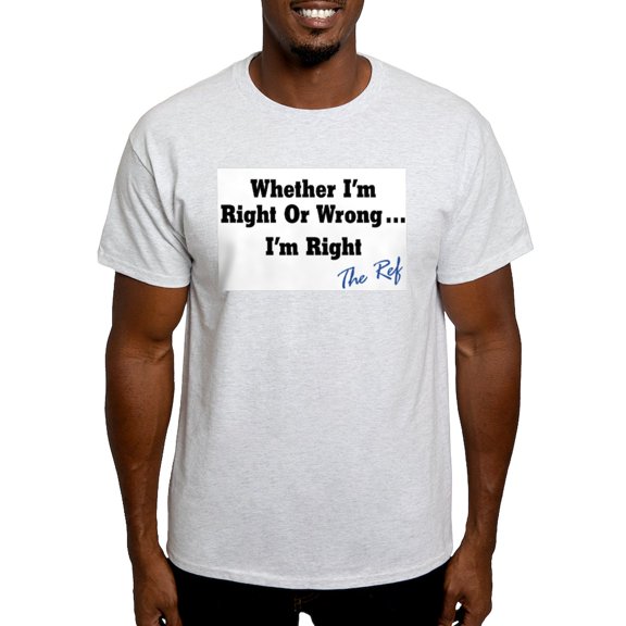 CafePress - Right Or Wrong Lt Blue T Shirt - Men's Classic Graphic T-Shirt