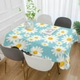 thumbnail image 5 of Coolnut Daisy Flower Tablecloth, Waterproof Washable Polyester Square Table Cover, Durable Tablecloth for Kitchen Dining Table Party Decor, 60"X 60", 5 of 7