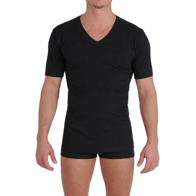Playera con Cuello en V de la Serie Ginch Gonch Signature Negro Extragrande