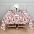 thumbnail image 3 of Pink Cow Strawberry Oval Pattern Square Tablecloth,Waterproof Square Table Cover,Wipeable Spillproof Washable Table Cover for Home Kitchen Party Decor 60"x60"(152x152cm), 3 of 6