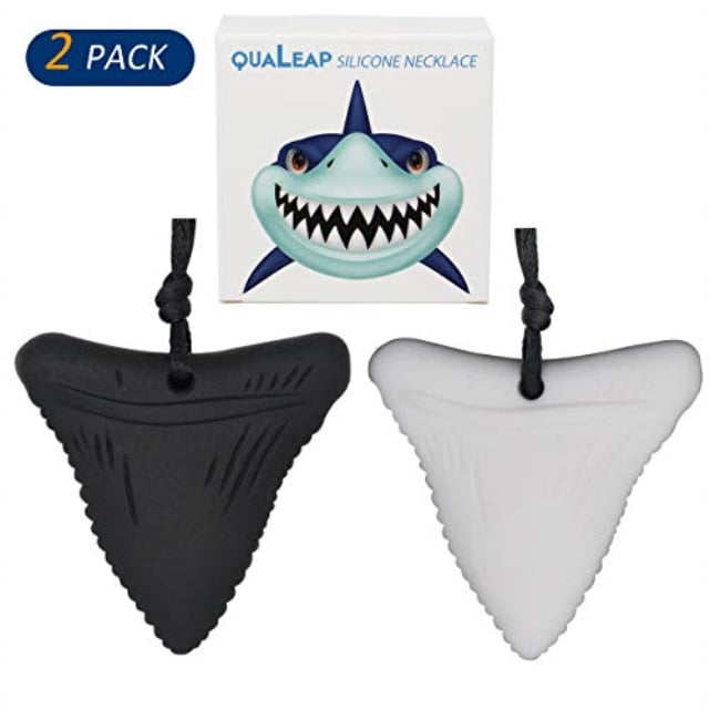 shark tooth chew necklace for kids, boys or girls chewing necklace