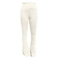 thumbnail image 7 of QHFBli Women Cotton Bootcut Wide Waist-Band Workout Bootleg Yoga Pants, 7 of 7