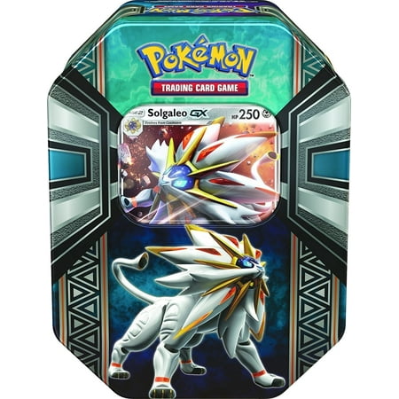 TCG: Legends of Alola Solgaleo-GX Tin | Collectible Trading Card Set | 4 Booster Packs, 1 Ultra Rare Foil Promo Card Featuring Solgaleo-GX, Online Code Card | Battle and Build Your Pokedex Pokemon -