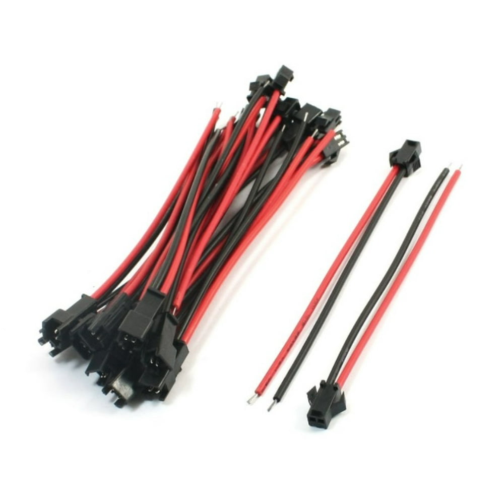 HobbyFlip 2pin JST Connector 15cm Wire Lead Male Female 10 Pairs 2Pin JST LED Strip Compatible