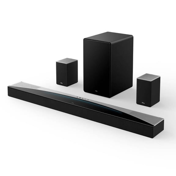 Restored TCL Q Class 7.1.4 Channel Sound Bar with Wireless Subwoofer and Surround Speakers - Black Q85H [Refurbished]