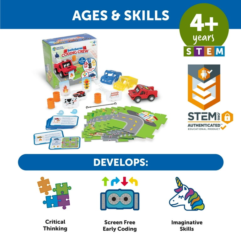 Learning Resources Switcheroo Coding Crew, Code Games for Boys and