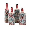 thumbnail image 1 of IMAX 95934-4 Alona Hand Painted Glass Bottles, Multicolor - Set of 4, 1 of 1