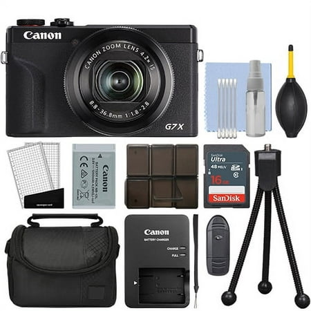 Canon PowerShot G7X Mark III 20.2MP 4K Digital Camera 4.2x Zoom Black + 16GB Kit