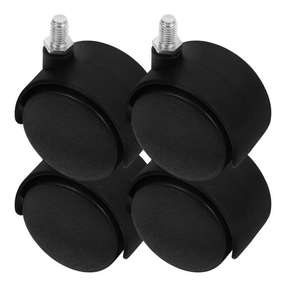OUNONA 4Pcs Heavy Duty Black Chair Casters for Office Furniture and Appliances