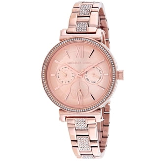 Michael Kors Bradshaw Mini Chronograph Rose Dial Ladies Watch