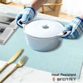 thumbnail image 5 of Homieway Blue Placemats Set of 4, Washable PVC Kitchen Dining Table Mats, Heat Resistant, Stain Resistant, Easy to Clean, 5 of 6