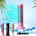 thumbnail image 1 of Feltree Mini USB Tower Fan, Leafless Desk Fan with LED Light and 2 Speeds for Office Desktop Home Use, 1 of 7