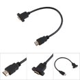 thumbnail image 5 of HDMI macho a HDMI tipo A adaptador hembra Cable de extensión convertidor con orificio para tornillo 30cm, 5 of 5