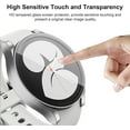 thumbnail image 4 of BRADCET 1/3Pack Screen Protector Hard Case for Samsung Galaxy Watch 4 40mm 44mm, Anti-Fog Tempered Glass Protective Film PC Bumper Face Watch Cover Set for Watch 4 for Women Men, 4 of 13
