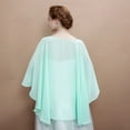 thumbnail image 3 of Jdlsppl Women's Poncho Shawl Soft Cape Chiffon Summer Cozy Lightweight Sun Protection Party Beach Pashmina Mint One Size, 3 of 4