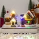 thumbnail image 3 of Bearachild Navidad LED nieve casa resina escena miniatura cabina luminosa figuritas regalos brillante pueblo chimenea estantería adornos Kits de decoración para fiestas Tipo3, 3 of 6