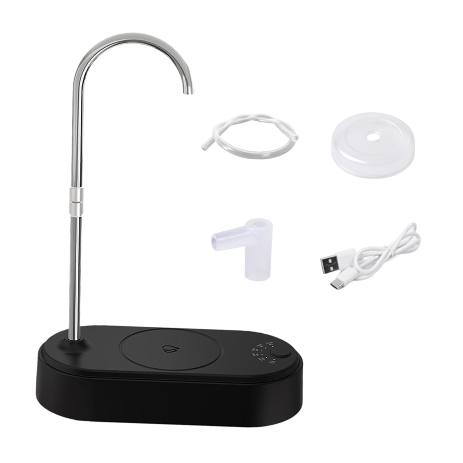 CoudarTitie Desktop Water Dispenser Bottle Pump Rechargeable Easy to Use Water Jug Dispenser Black