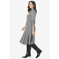 thumbnail image 3 of Jessica London Women's Plus Size Belted Cable Sweater Dress, 3 of 5