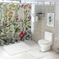 thumbnail image 7 of Patifu Flowers Bird Shower Curtain 100% Polyester Home Bathroom Decoration with Hooks 36"x72, 7 of 7