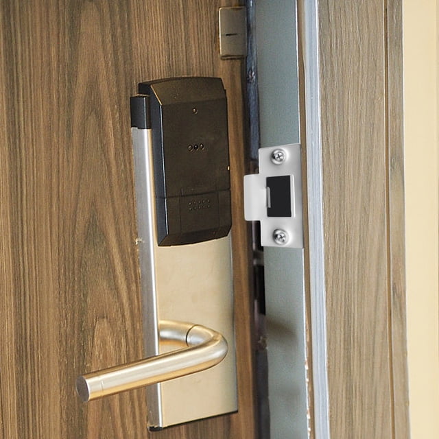 BESTYASH 1 Ensemble de Plaque de Gâche de Porte en Acier Inoxydable Durable pour Installation de Serrures de Pièce