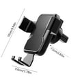 thumbnail image 3 of LiUMX Universal Car Phone Mount | 360° Rotatable or Fixed Bracket | AC Vent Clip Holder for Most Smartphones | Stable Anti-Shake Design | Black Plastic Construction | 3.94x3.74 Inch, 3 of 5