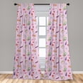 thumbnail image 5 of Ambesonne Colorful Curtains, Flora Fashion Lollipop, Pair of 28"x63", Multicolor, 5 of 5