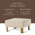 thumbnail image 3 of Maven Lane Lena Contemporary Upholstered Ottoman w/ Refined Natural Wood Finish, 3 of 6