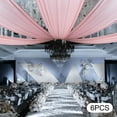 thumbnail image 6 of Dwellnix Romantic Pink Ceiling Drapes, 4.5x1.5m for Weddings and Parties,&nbsp; Chiffon with Rod Pocket, Ideal for Backdrops and Stage Decor, 6 of 6