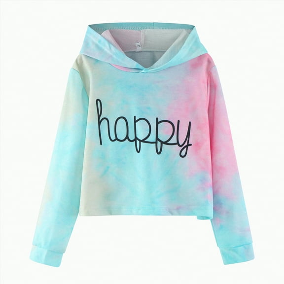 Yindaity Kids Crop Tops Girls Hoodies Cute Plaid Long Sleeve Fashion Sweatshirts(Multicolor,12-13 Years)