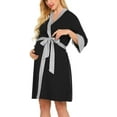 thumbnail image 1 of Maternity Nursing Robe Delivery Nightgowns Hospital Breastfeeding Gown, 1 of 6