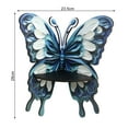thumbnail image 6 of sunsanly Butterfly Faux Crystal Corner Shelf Wooden Living Room Wall Floating Shelf Heavy Duty Rustic Stone Display Candle Storage Rack Decoration, 6 of 8