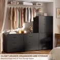 thumbnail image 5 of Homieasy 3-Drawer Wood Closet Organizer System - Multi-Functional Storage for Bedroom, Nightstand or End Table, 5 of 8