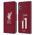 thumbnail image 1 of Head Case Designs Officially Licensed Liverpool Football Club 2022/23 Players Home Kit Mohamed Salah Leather Book Wallet Case Compatible with Apple iPhone X / iPhone XS, 1 of 6