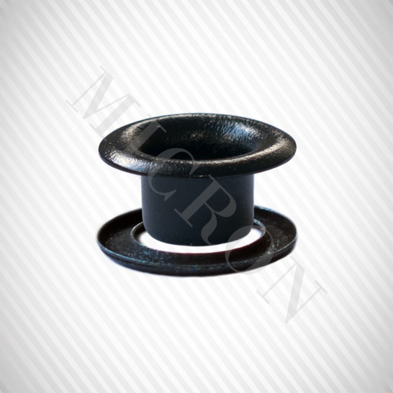 MICRON Military Black Plaited SPGW 0 (3/16”) SelfPiercing Grommets & Washers (500 sets