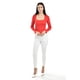 thumbnail image 4 of Blusa de canalé manga larga Roman Fashion /Juvenil, 2507 (Rojo) rojo G, 4 of 5