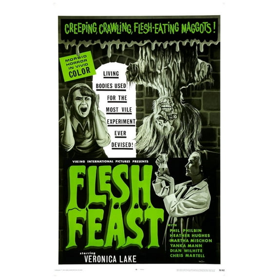 Flesh Feast Movie Poster 16x24 Poster Medium Art Poster 16x24 Unframed, Age: Adults Best Posters