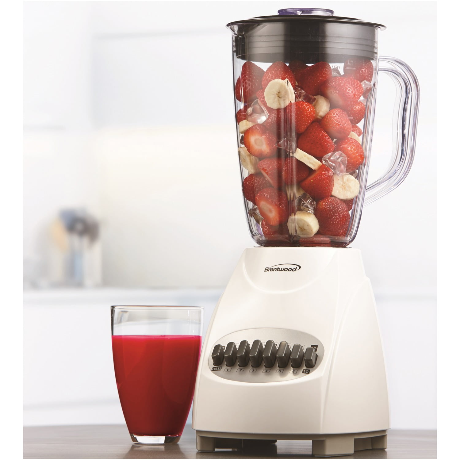 Brentwood 50-oz. 12-Speed Red Electric Blender with Plastic Jar 98586545M -  The Home Depot